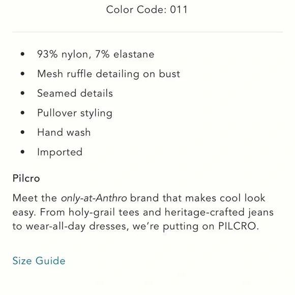 NWT Anthropologie Pilcro Elegant White Cream Ruffled Women's Top Size M Medium - Picture 12 of 12